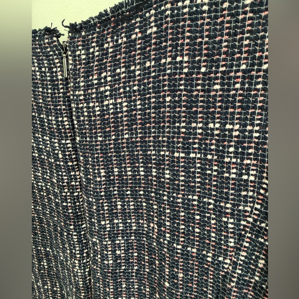 Rebecca Taylor Navy Blue Tweed A-line Dress - Picture 12 of 13